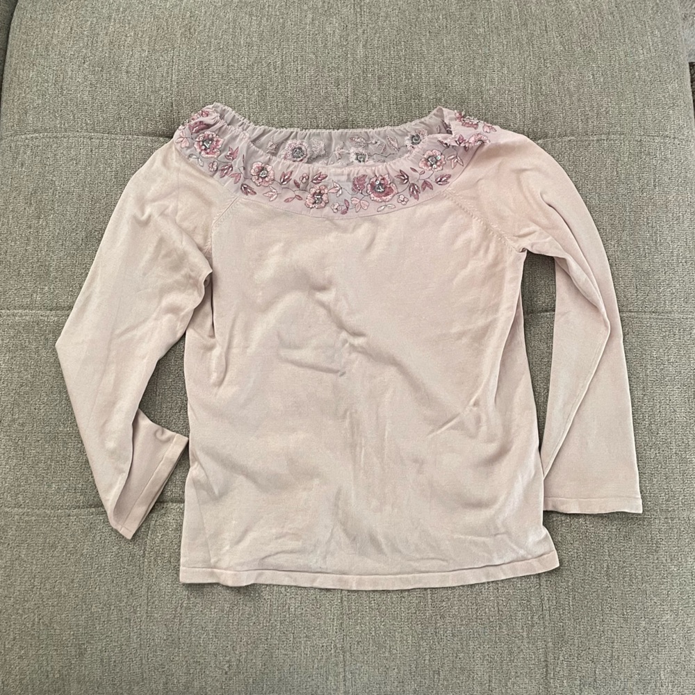Y2K Lillie Rubin Chic Pink Top with Floral Details